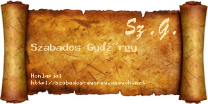 Szabados György névjegykártya