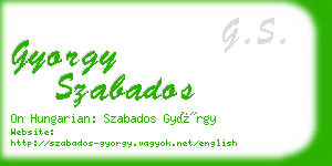 gyorgy szabados business card